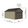 Best Barns Dover 12 x 16 Wood Storage Shed Kit with Options