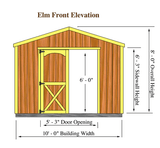 Best Barns Elm 10 x 16 Pre-cut Wood Storage Shed Kit - Sojag Gazebos