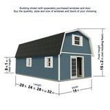 Wood Storage Sheds Richmond 16 x 24 Barn Style Shed Kit