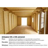 Best Barns Arlington 12 x 24 Storage Shed Pre-cut Kit