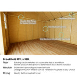 Best Barns Brookfield 12 x 16 Wood Storage Shed Pre-cut Kit