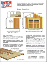 Best Barns Dover 12 x 16 Wood Storage Shed Kit - Gorgeous Gazebos