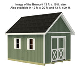 Best Barns Belmont 12' x 16' Wide DIY Wood Shed Kit