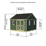 Best Barns Mansfield 12 x 12 Wood Storage Shed Kit