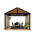 Sojag Boda 12x12 Aluminum Wood Finish Sun Shelter - Gorgeous Gazebos