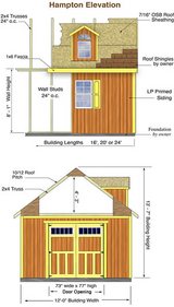 Best Barns Hampton 12 x 16 Wood Storage Shed Kit - Gorgeous Gazebos