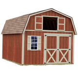 Best Barns 12 x 16 Millcreek Wood Storage Shed Pre-cut Kit - Sojag Gazebos