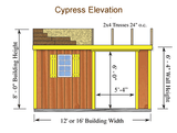 Best Barns Cypress 10 x 16 Wood Storage Shed Pre-cut Kit - Sojag Gazebos
