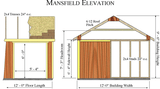 Best Barns Mansfield 12 x 12 Wood Storage Shed Kit - Sojag Gazebos
