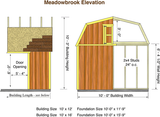 Best Barns 10 x 16 Meadowbrook Wood Storage Shed - Sojag Gazebos