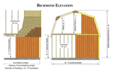 Wood Storage Sheds Richmond 16 x 24 Barn Style Shed Kit - Sojag Gazebos