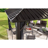 Sojag Genova 10' x 12' Gazebo Hard Top with Mosquito Netting - Sojag Gazebos