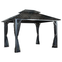 Sojag Genova II 12' x 12' Gazebo Hard Top Double Roof - Sojag Gazebos