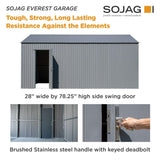 Sojag - Everest 12' x 15' Steel Garage - Charcoal - Gorgeous Gazebos